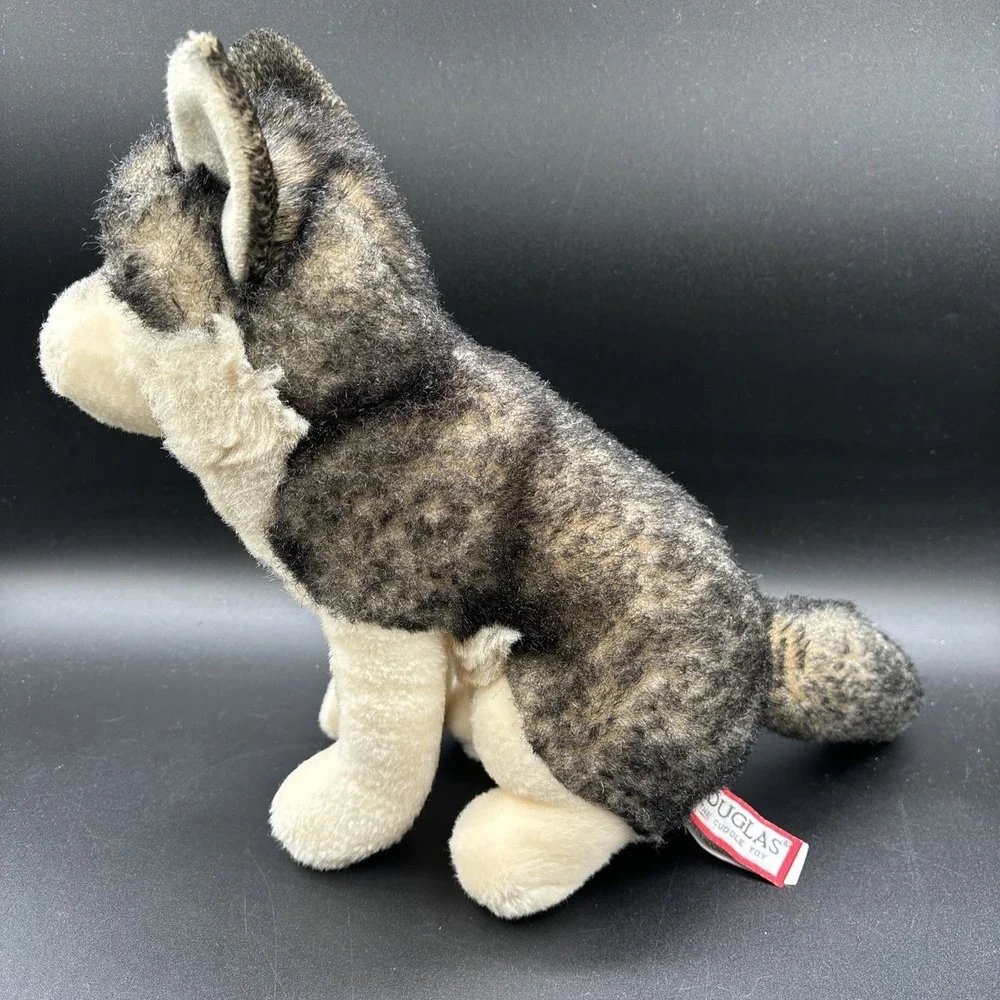 Douglas Atka Wolf The Cuddle Toy Realistic Plush Stuffed Animal Gold Eyes
